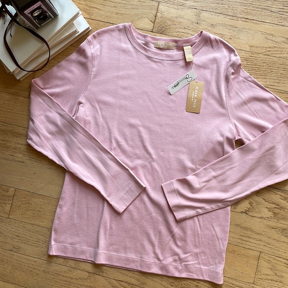 Kate Hill long sleeve top, pink, size L, NWT - Picture 1 of 8